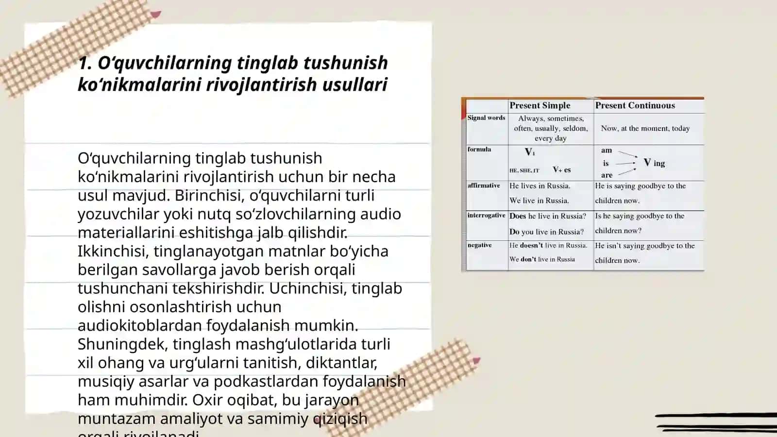 O'quvchilarda tinglab tushunish ko'nikmalarini shakllantirish 3