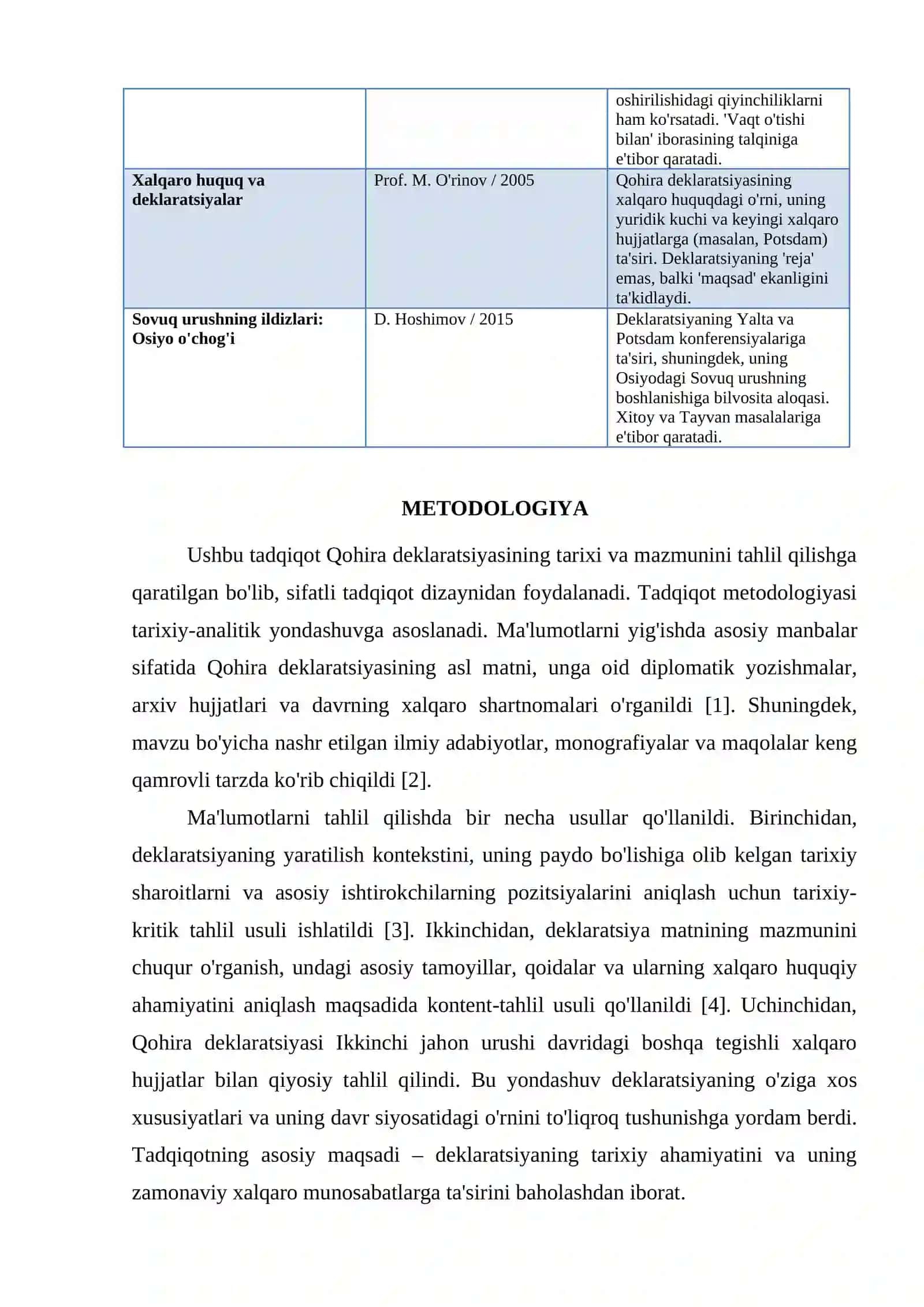 QOHIRA DEKLARATSIYASI TARIXI VA MAZMUNI BORASIDA TAHLILIY 3
