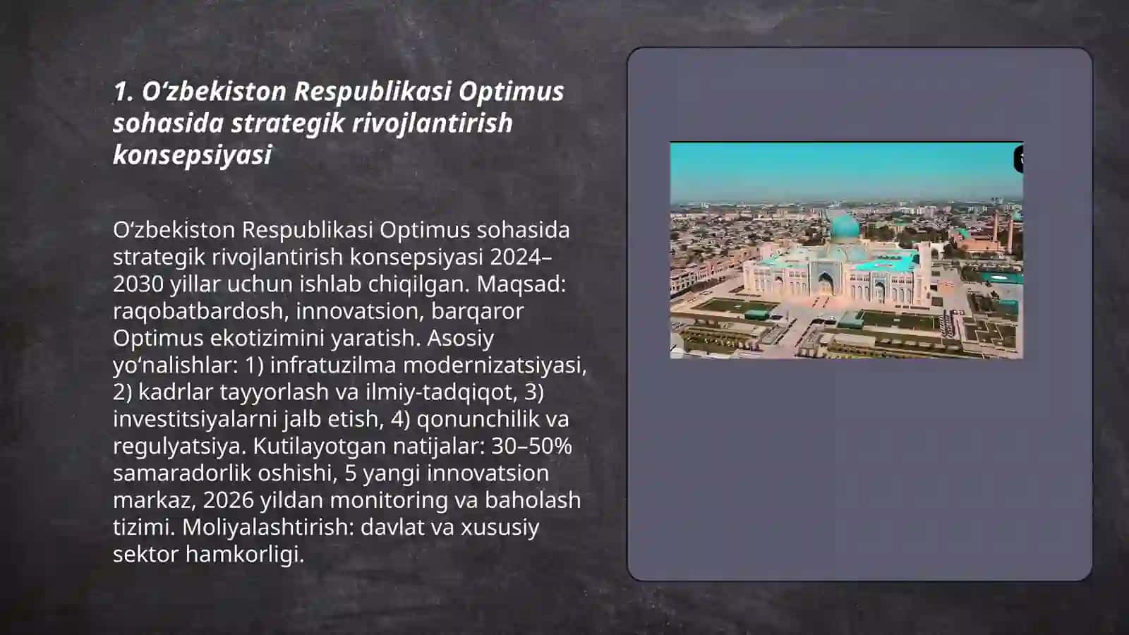 Optimus sohadagi islohotlari 3