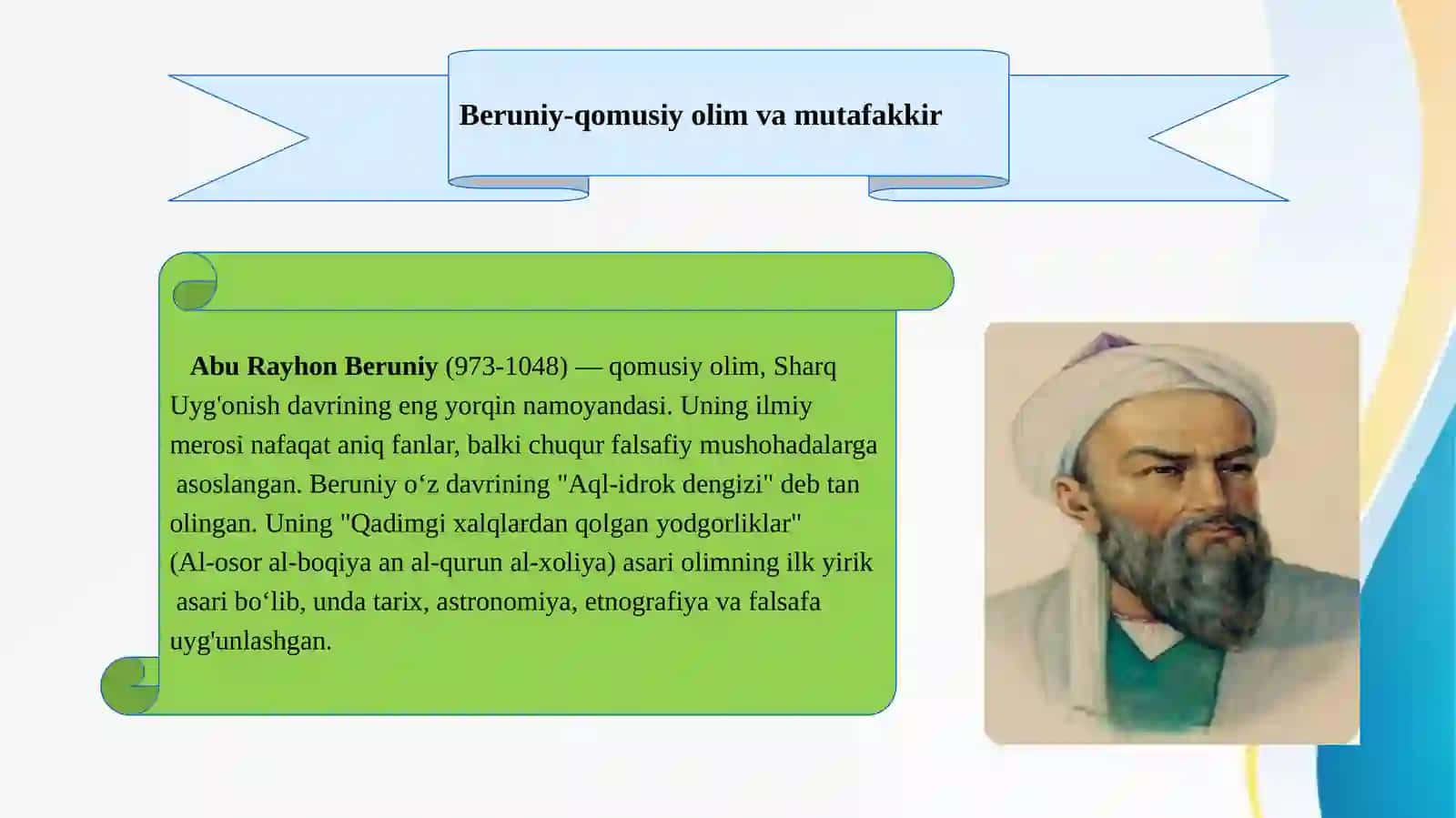Abu Rayhon Beruniyning qadimgi xalqlardan qolgan yodgorliklar asarida falsafiy fikrlarning tahlili 3