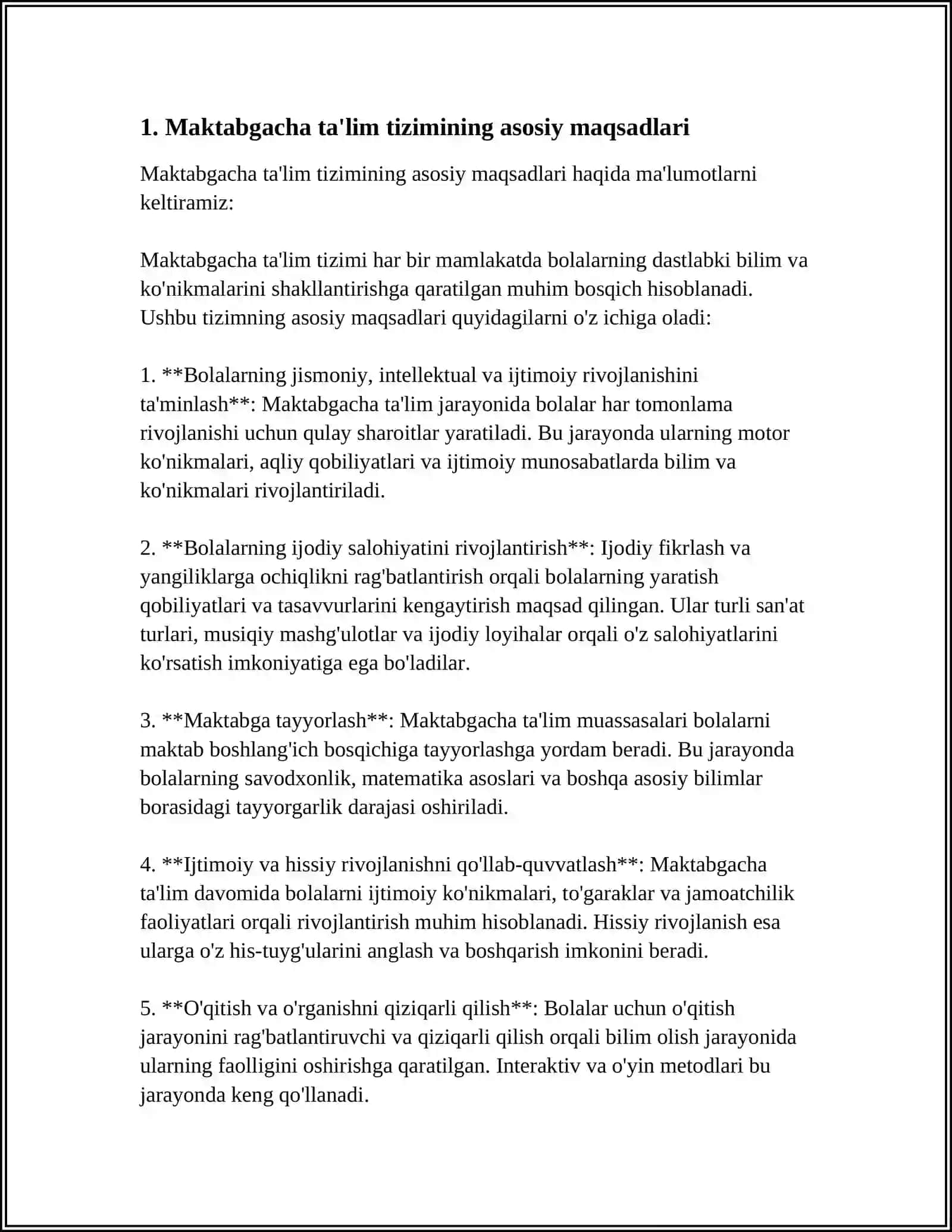 Maktabgacha ta'lim va tarbiyaning davlat standartlari mazmun va asosiy vazifalari 3