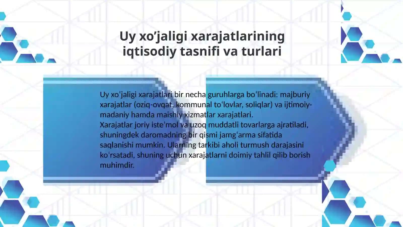 Uy-xo'jalikining istemol byudjeti va xarajatlar tarkibi tahlili 3