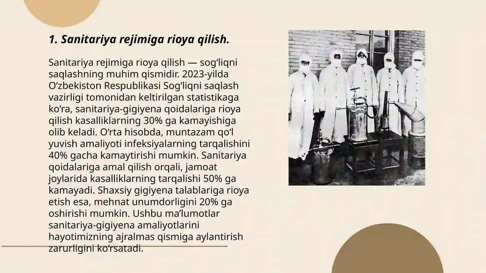 DPM da sanitar va epidemiyaga qarshi tartibni ta'minlashning gigiyenik jihatlari 3