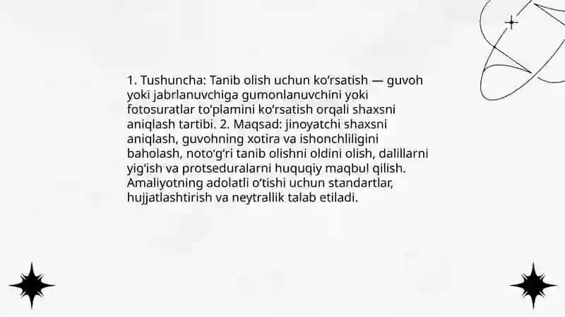 Tanib olish uchun koʻrsatish 3