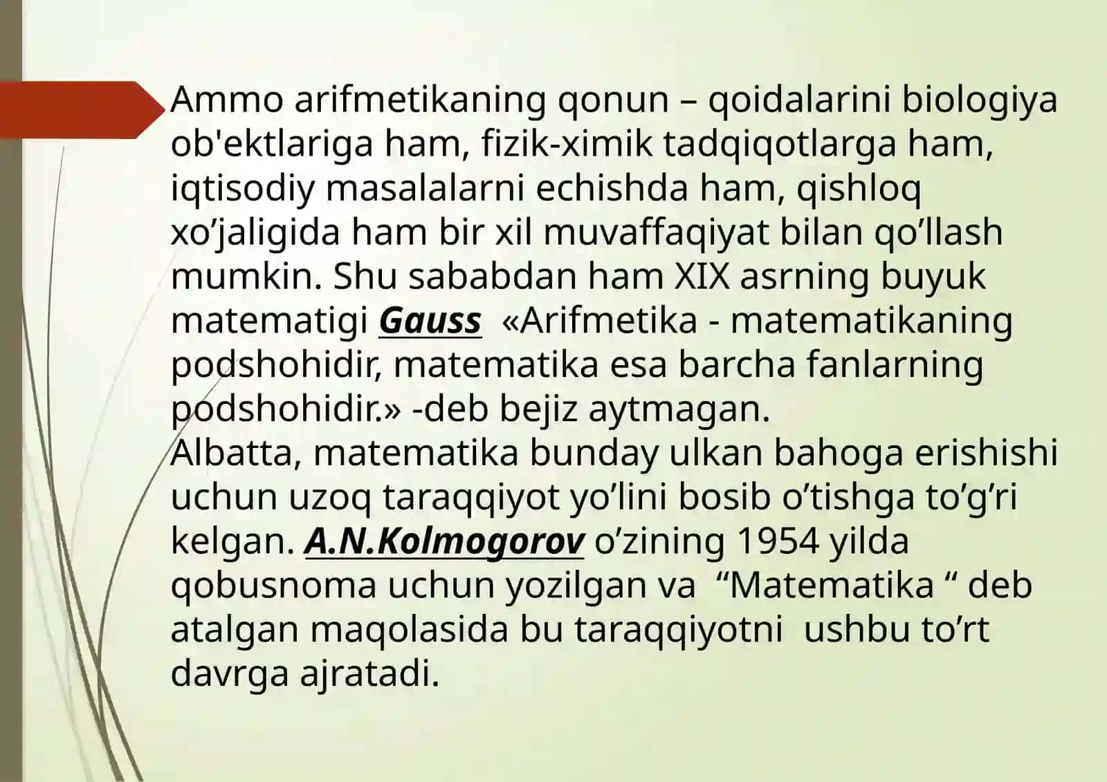 Matematikaning rivojlanish davrlari 3