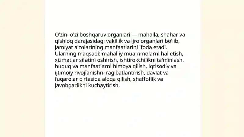 O'zbekistonda o'zini o'zi boshqaruv organlari 3