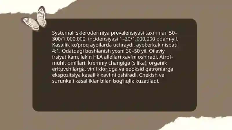 Systemali skleradermiya etialogiyasi patagenezi klinkasi diagnostikasi davolash 3