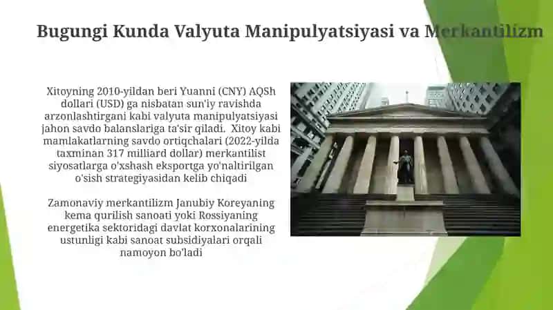 Bugungi Kunda Valyuta Manipulyatsiyasi va Merkantilizm 3