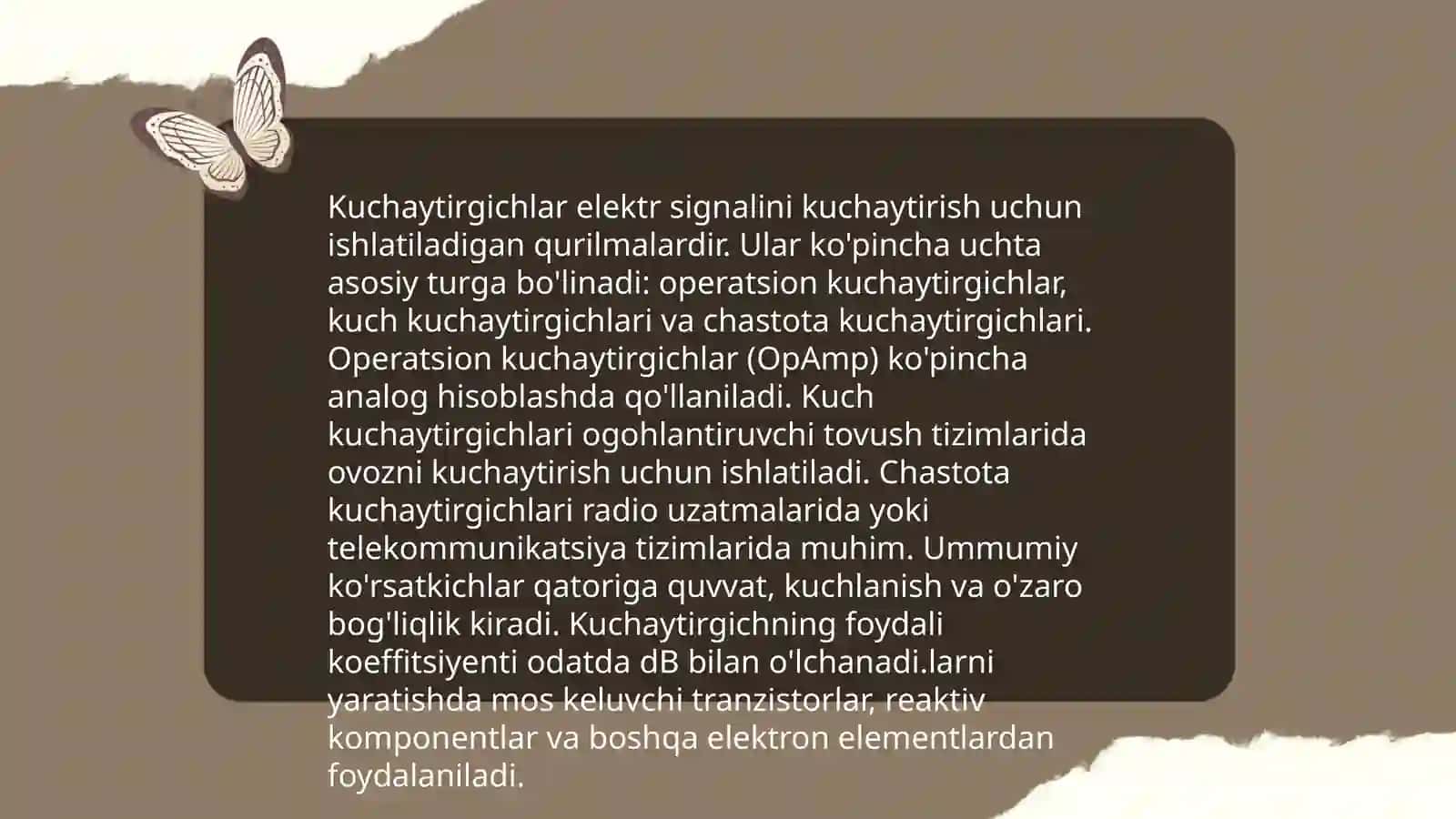 Koʻp kaskadli kuchaytirgichlar 3