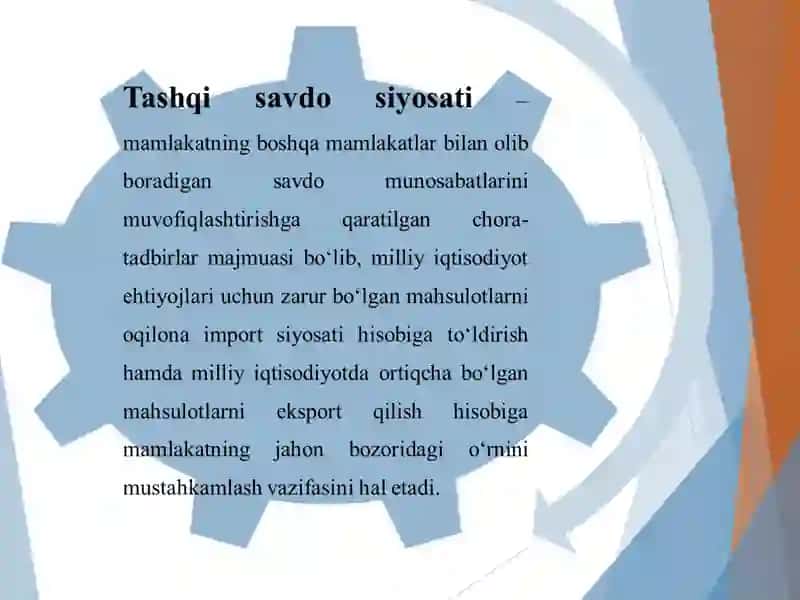 Tashqi savdo siyosati ozb 3