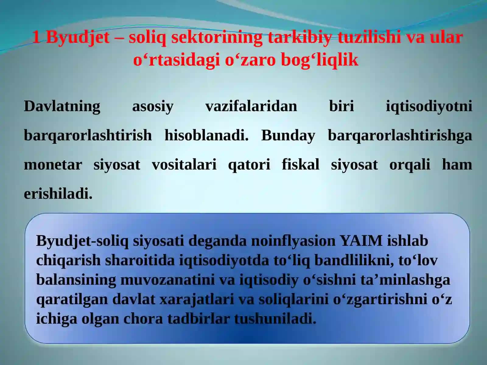 Davlat byudjeti va soliq siyosati: korxonalar va jismoniy shaxslarning moliyaviy qarorlariga ta’siri 3