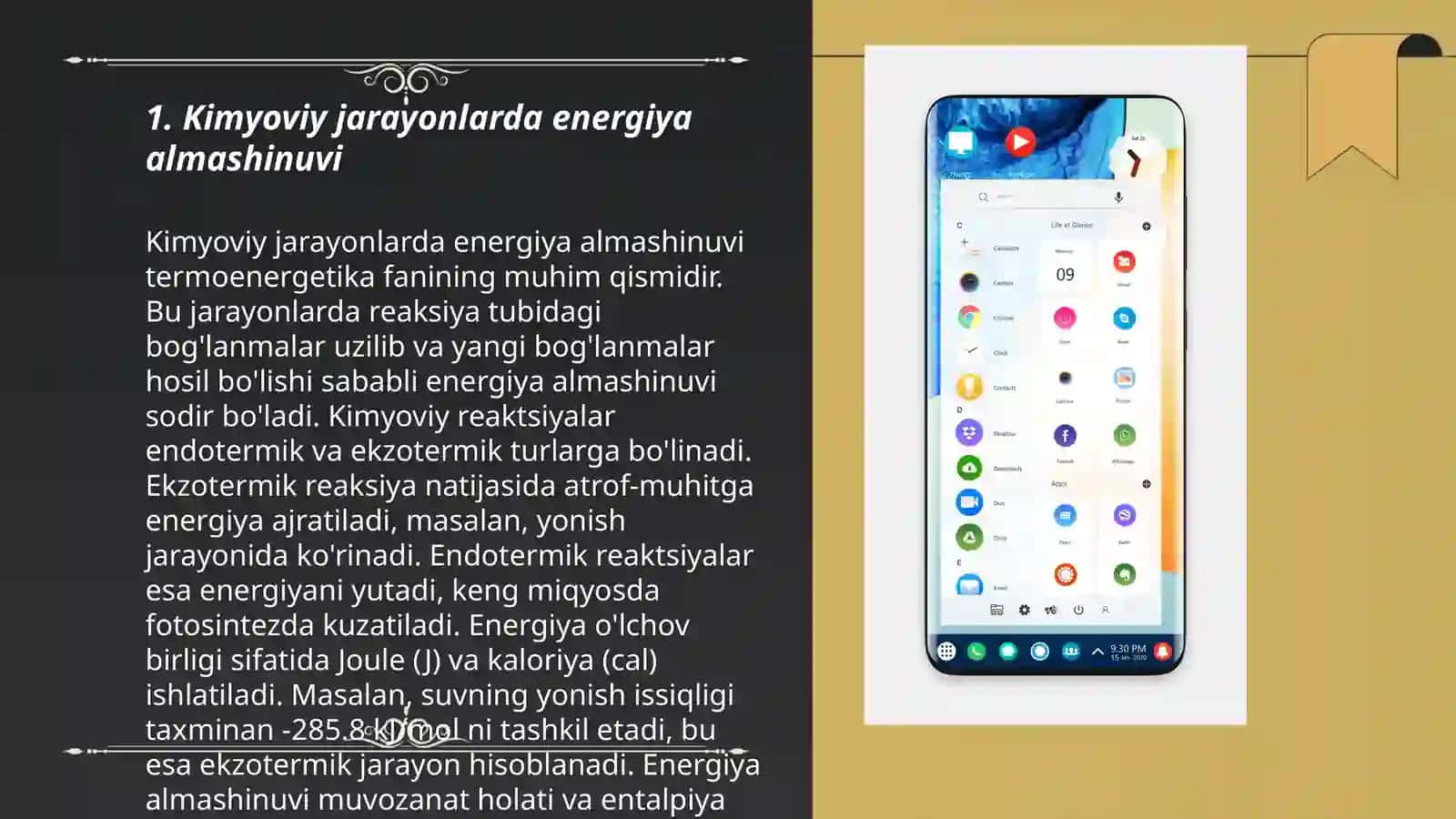 Kimyoviy jarayonlar energetikasi 3