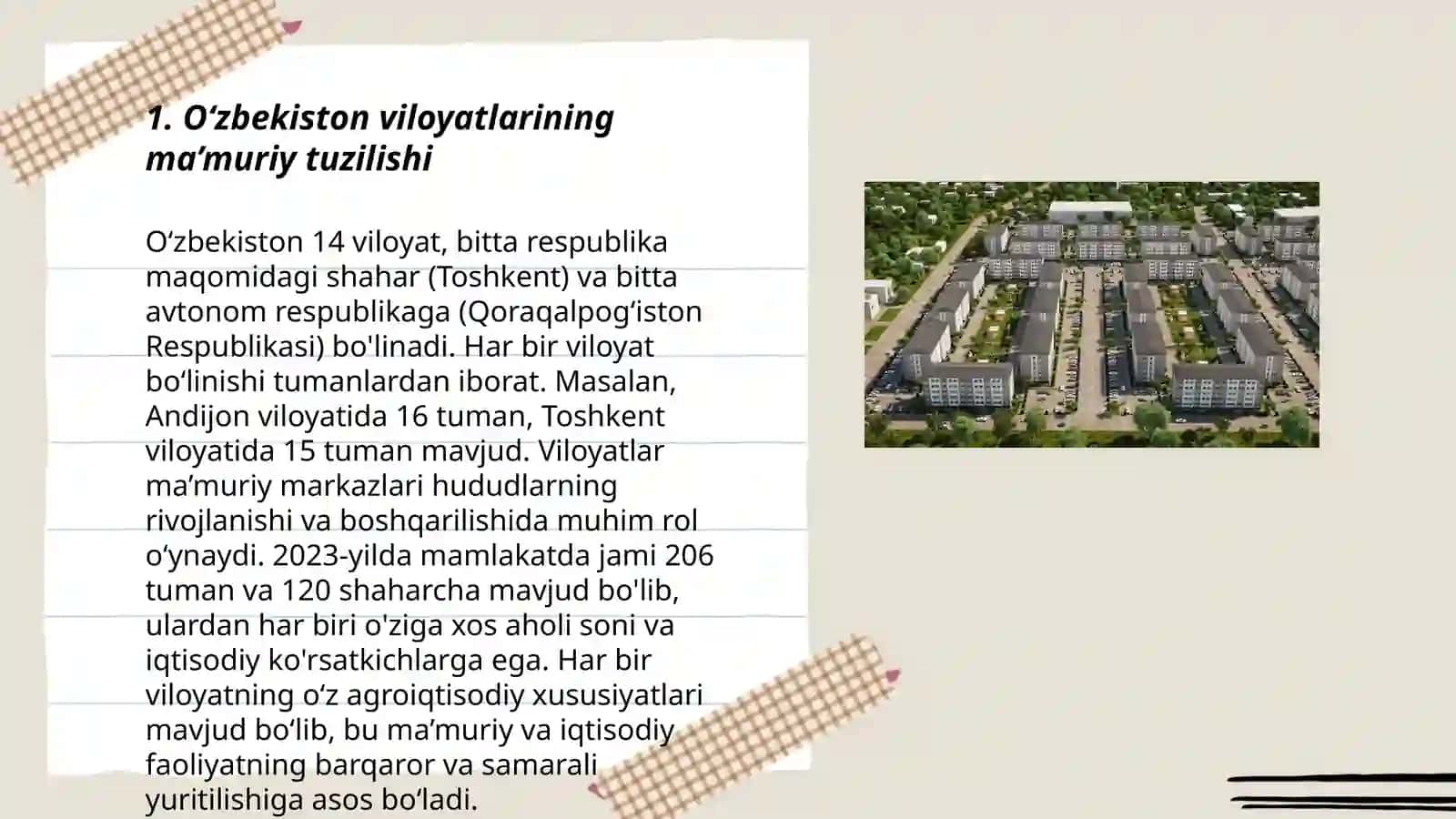O’zbekiston Respublikasi ma’muriy hududiy bo’linishi 3