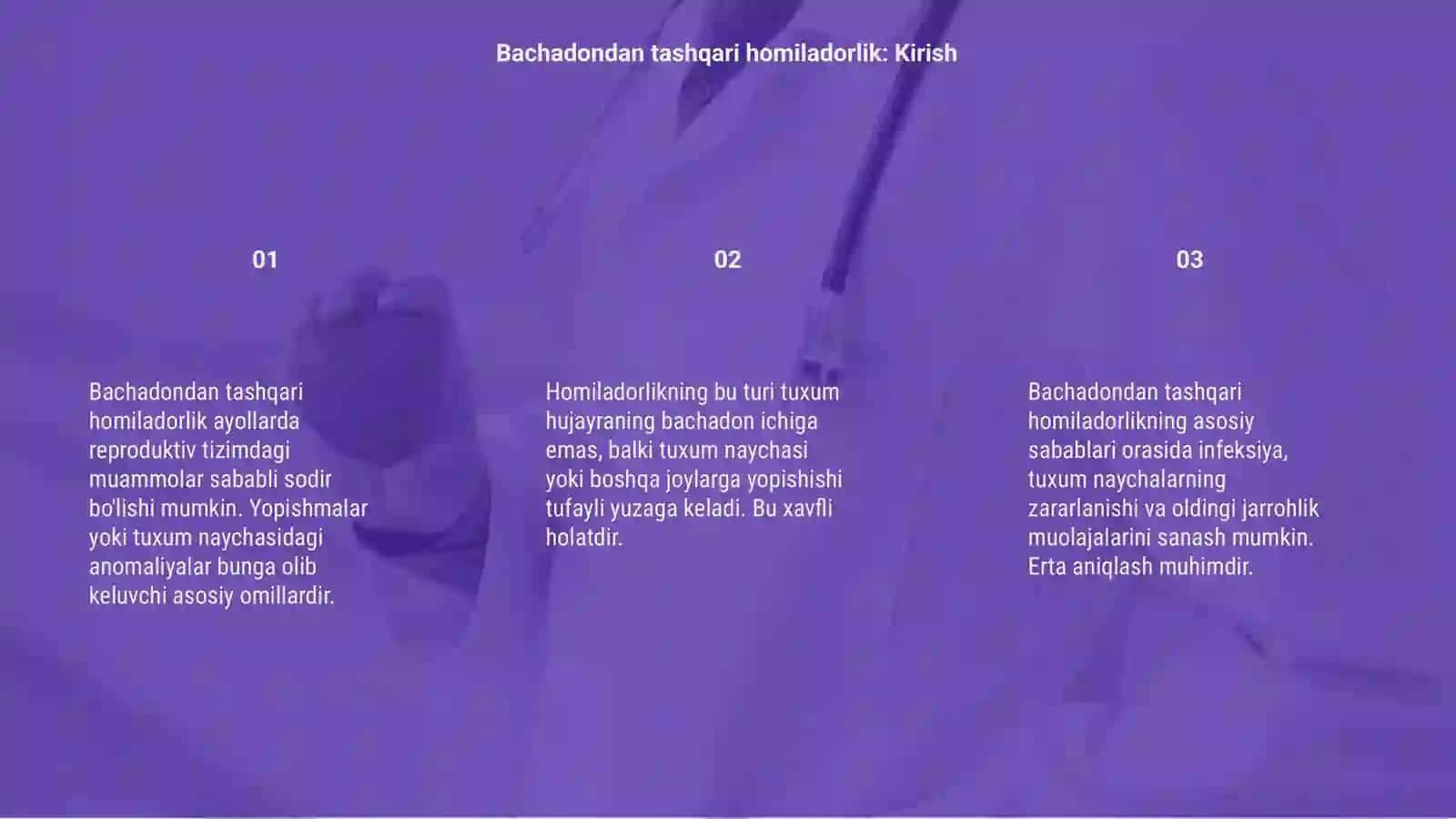 Bachadondan tashqari homiladorlik sabablari va turlar 3