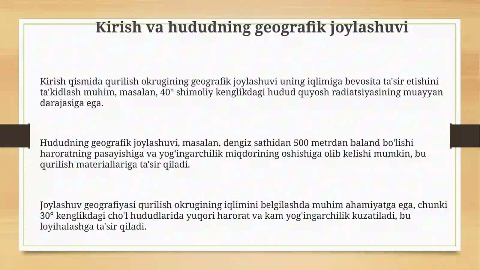 Qurilishtumanining iqlimiy tasniflarini aniqlash 3