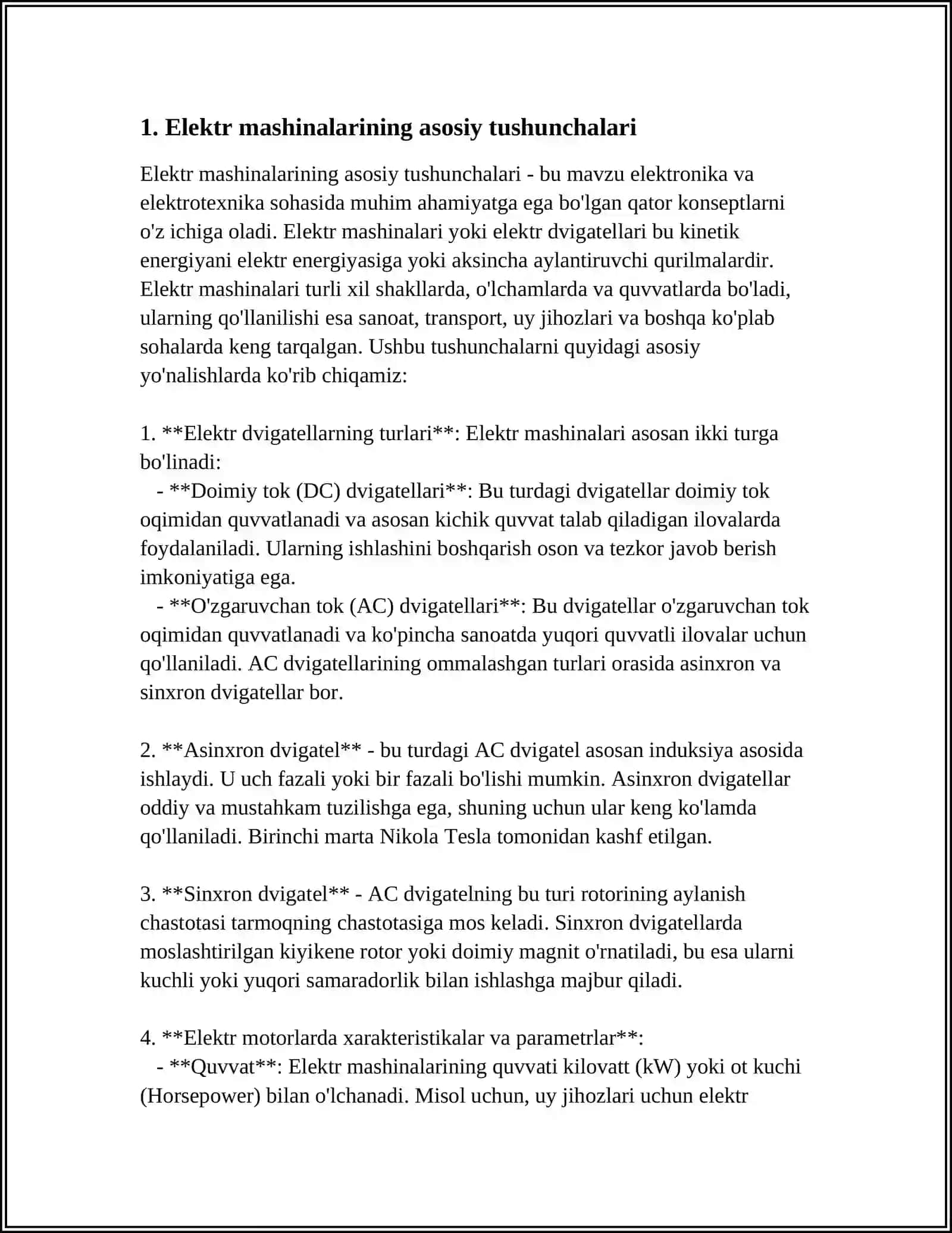 ELEKTR MASHINALI OʻZGARTIRGICHLAR 3