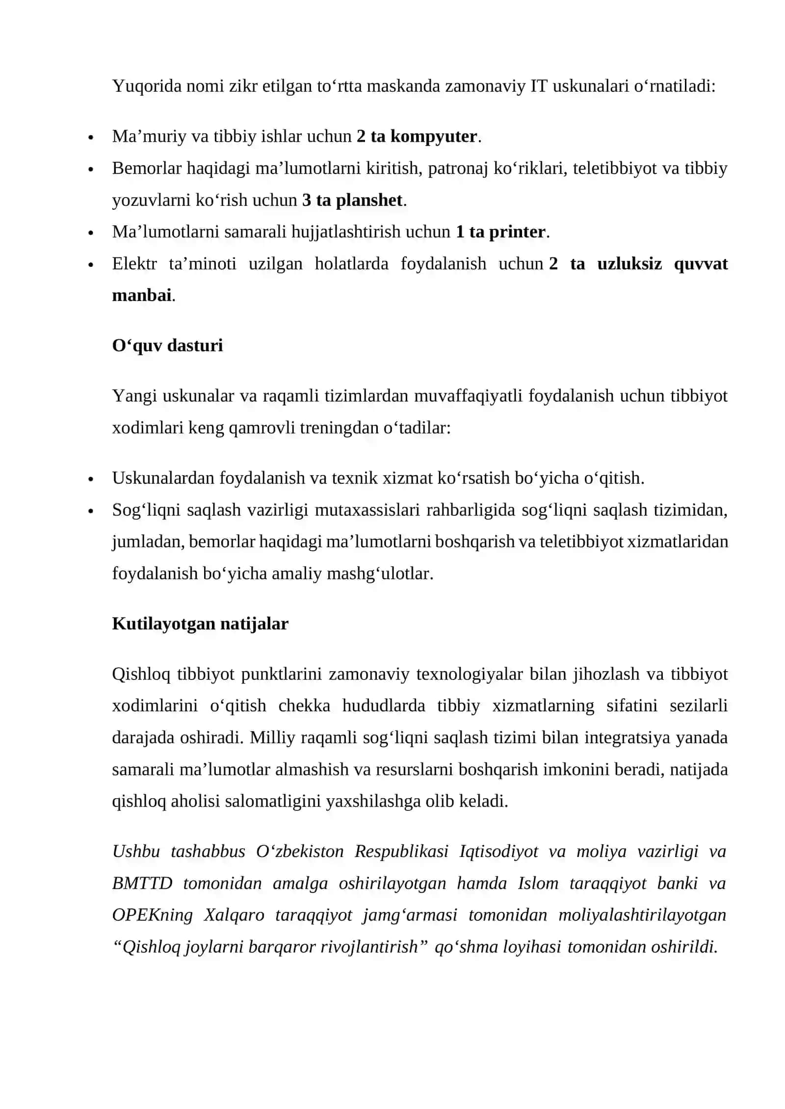 Qishloq vranchlik punkini tashkil qilish 3