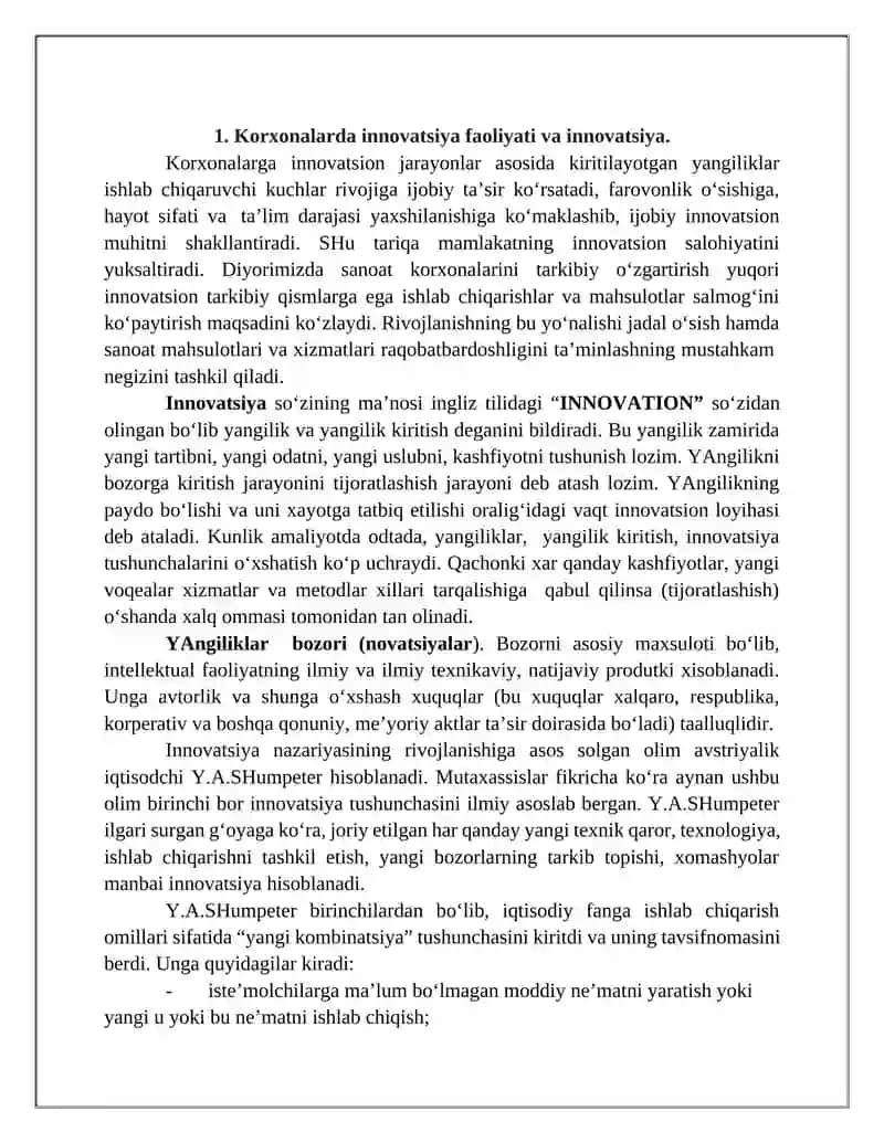 Korxonaning innovatsion faoliyati 3