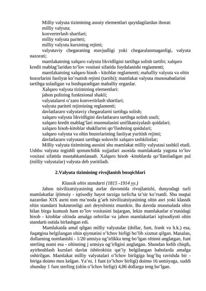 Pulning xalqaro munosabatlardagi harakati 3