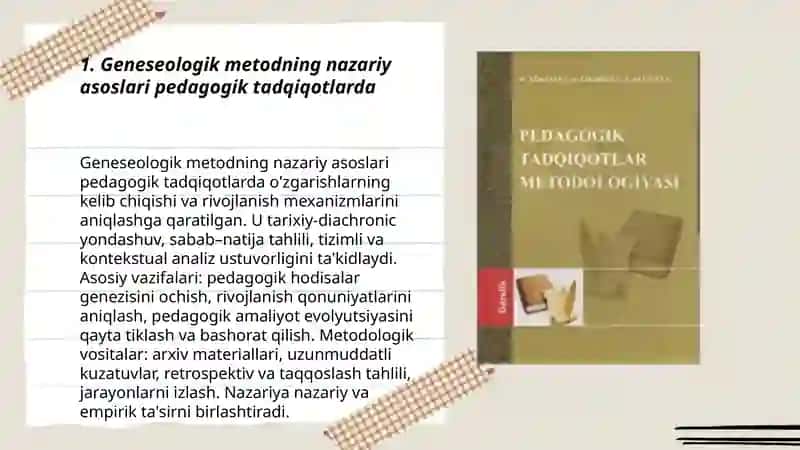 Geneseologik metodning nazariy asoslari pedagogik tadqiqotlarda 3