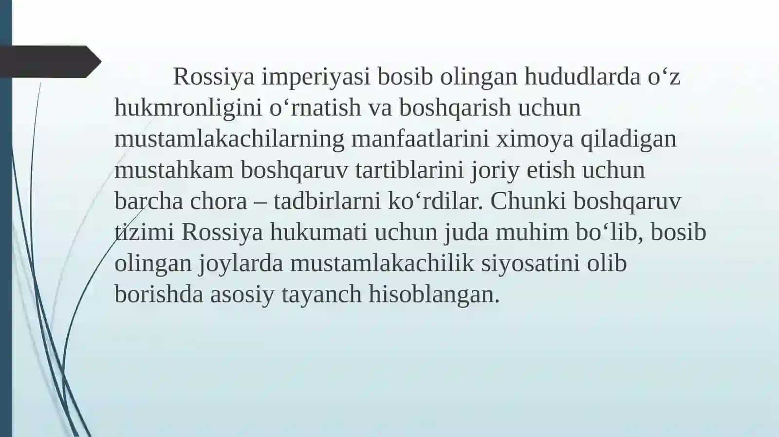 Rossiya imperiyasi davrida xonliklarda mahalli boshqaruv 3