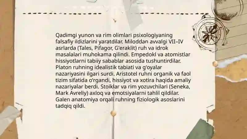 Psixologiyaning rivojlanish tarixi 3