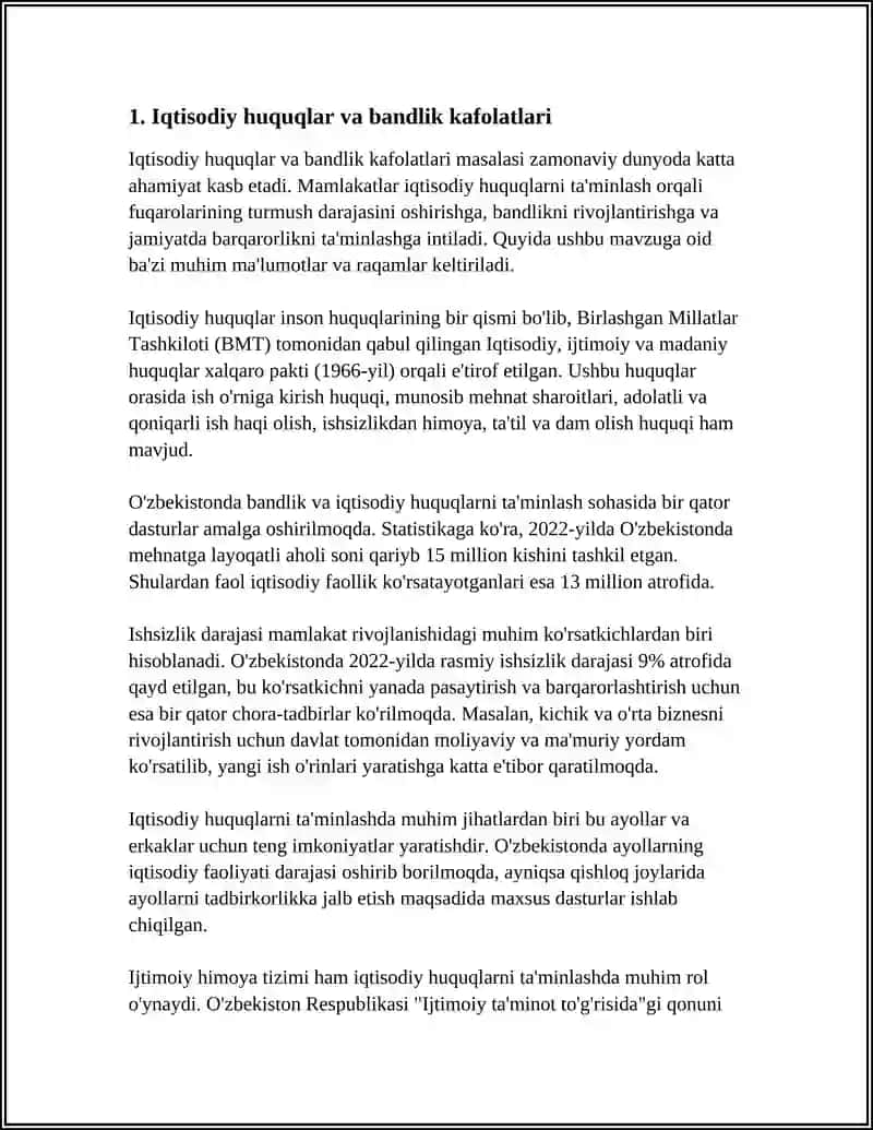 IQTISODIY, IJTIMOIY, MADANIY VA EKOLOGIK HUQUQLAR 3