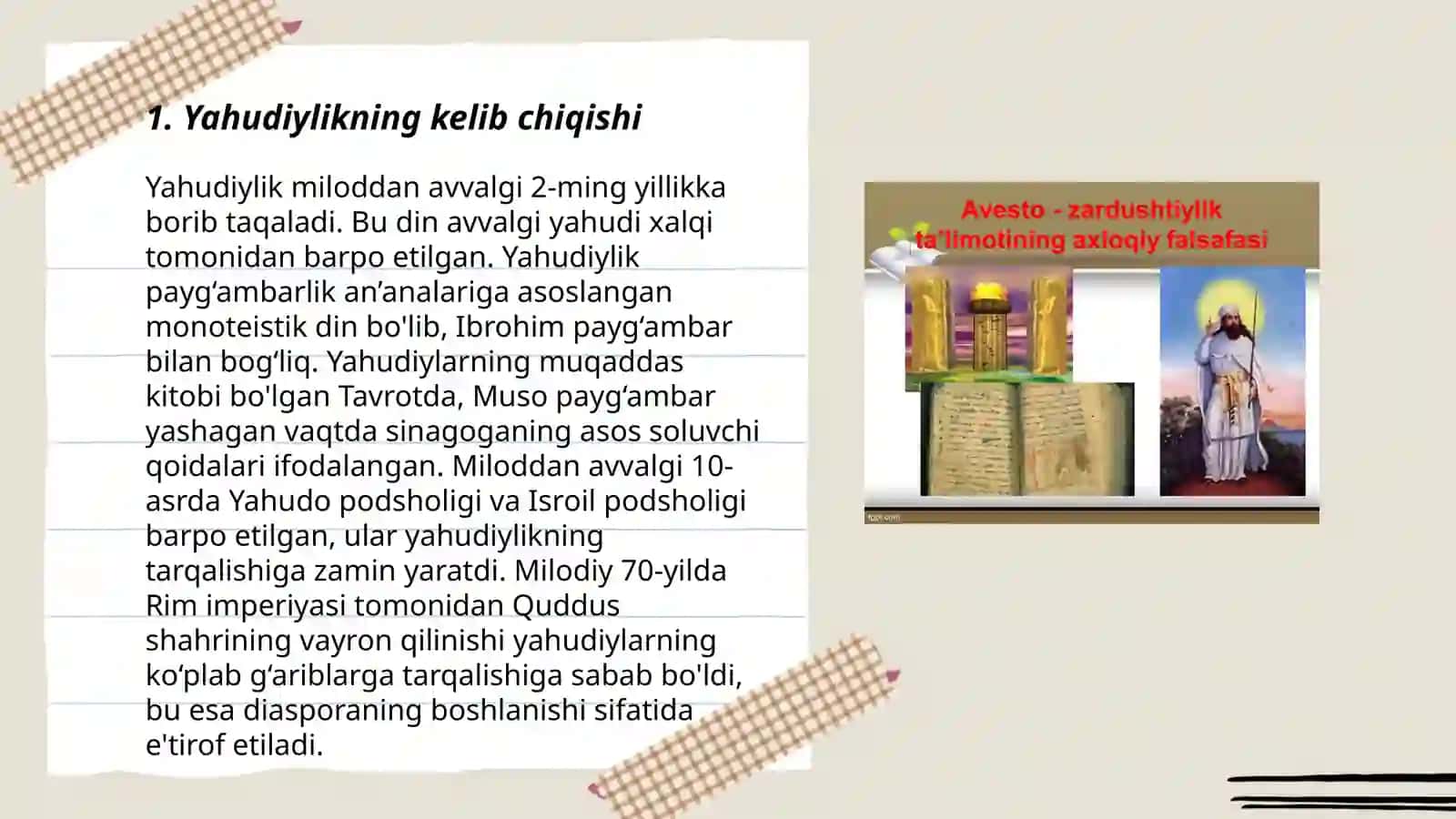Yahudiylik ta'limoti,an'ana va marosimlari 3