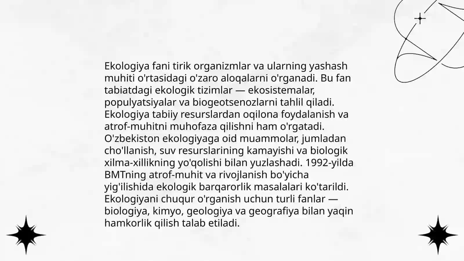 Ekologiya fanining maqsad va vazifalari 3