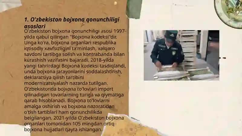 O'zbekiston bojxona qonunchiligi asoslari 3