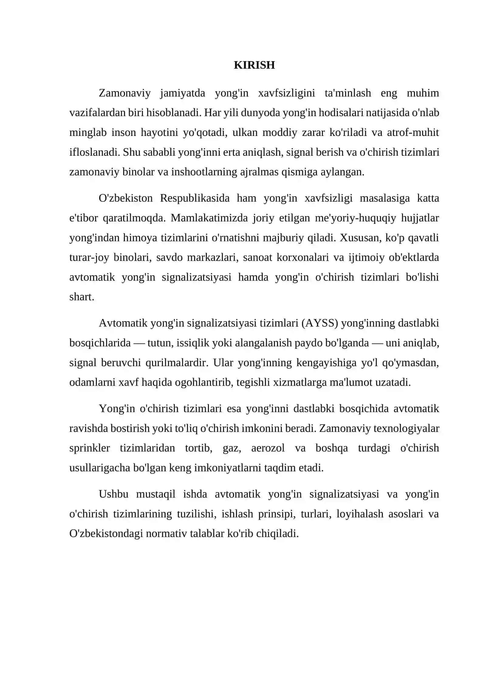 AVTOMATIK YONG'IN SIGNALIZATSIYASI VA YONG'IN O'CHIRISH TIZIMLARI 3