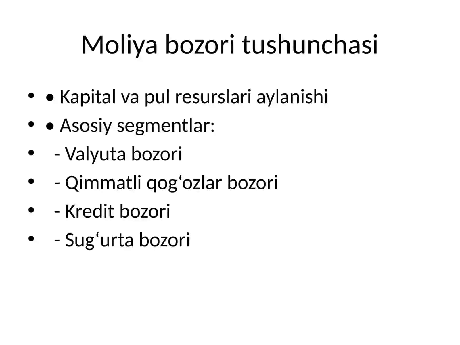 Moliya bozori, makroregulyatorlari va hisobotlar tizimi 3