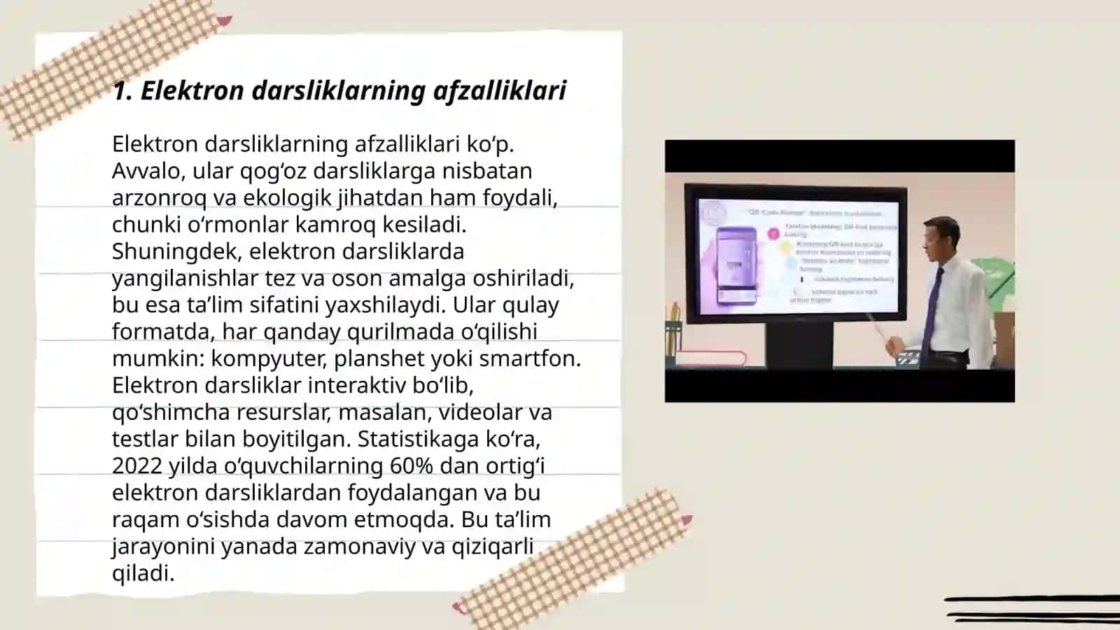 Elektron darsliklarning afzalliklari 3