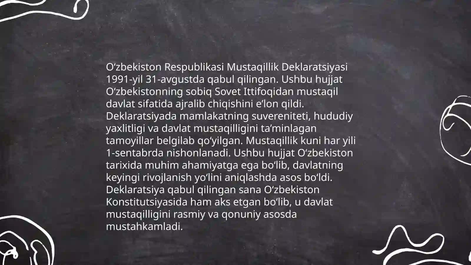 O‘zbekiston Respublikasi Mustaqillik Deklaratsiyasi 3