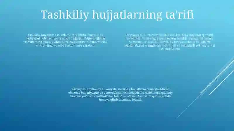 Tashkiliy Hujjatlar Va Ularni Rasmiylashtirish 3
