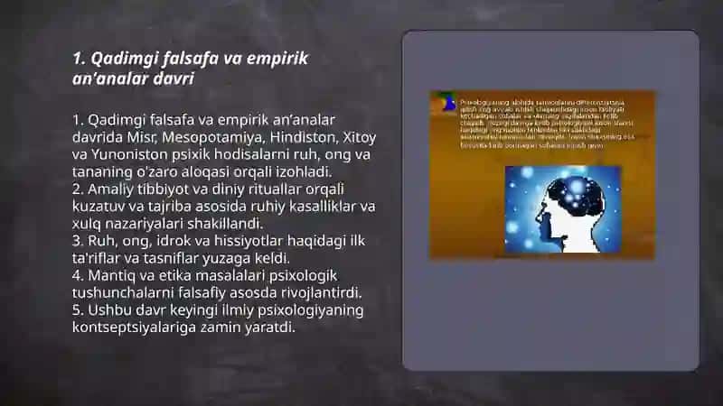 Psixologiya fanining taraqqiyot bosqichlari 3