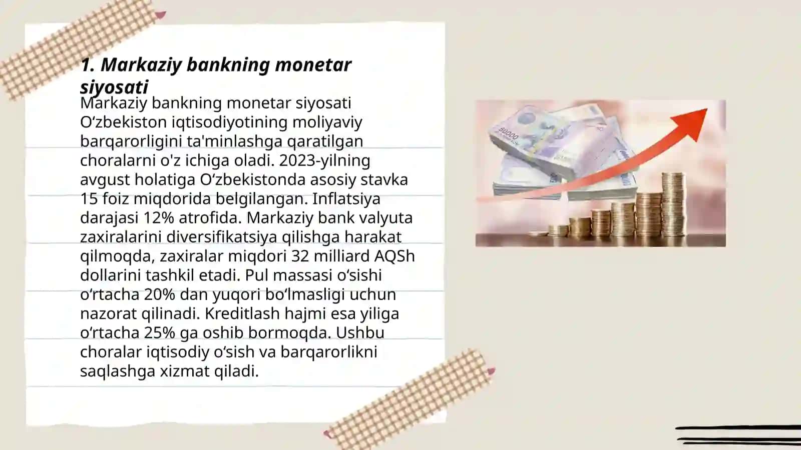 Markaziy bankning valyuta siyosati va uni ko'rinishlari 3