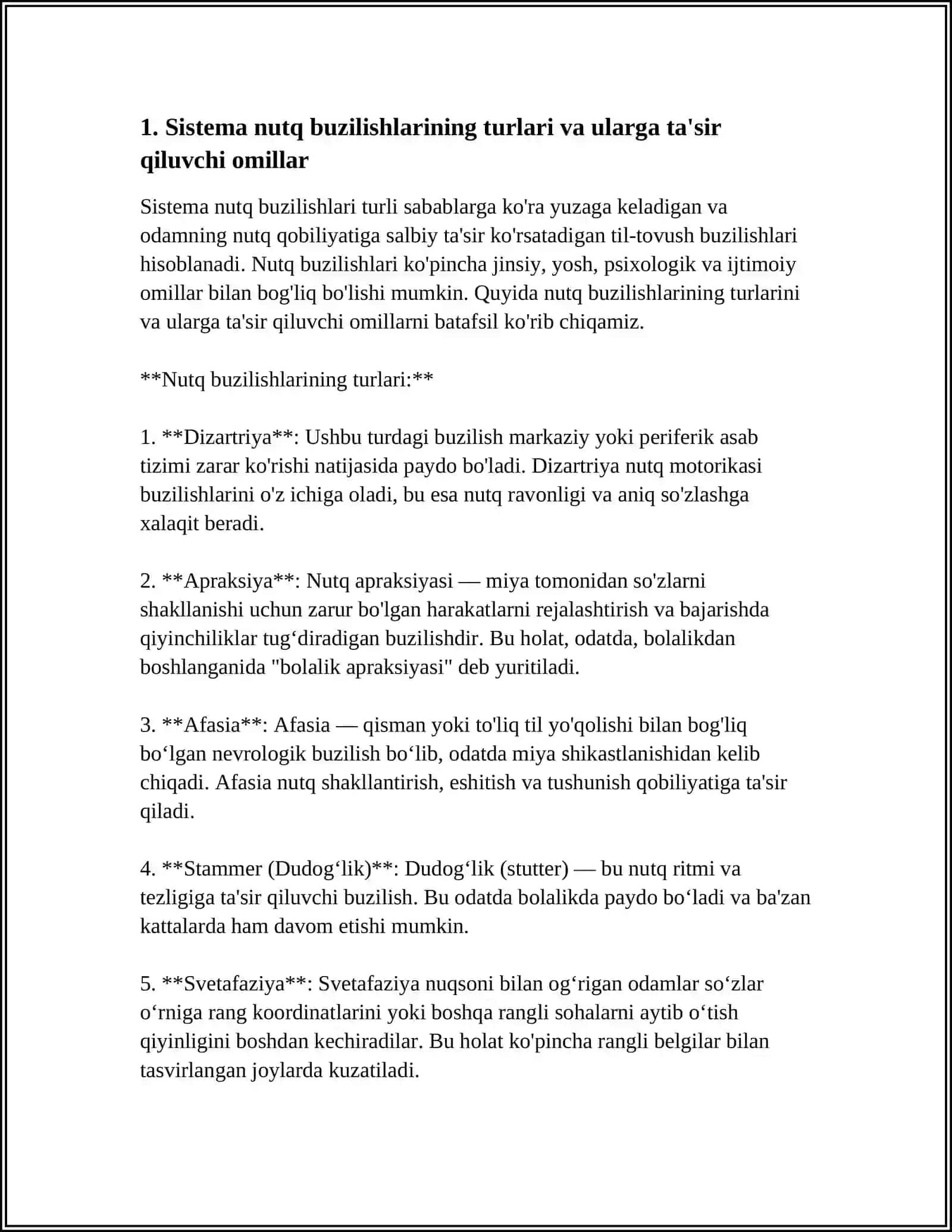 SISTEMALI NUTQ BUZILISHLARI BOʻLGAN BOLALARNING PSIXOLOGIK XUSUSIYATLARI, ULARNI TEKSHIRISH VA KORREKSIYALASH 3