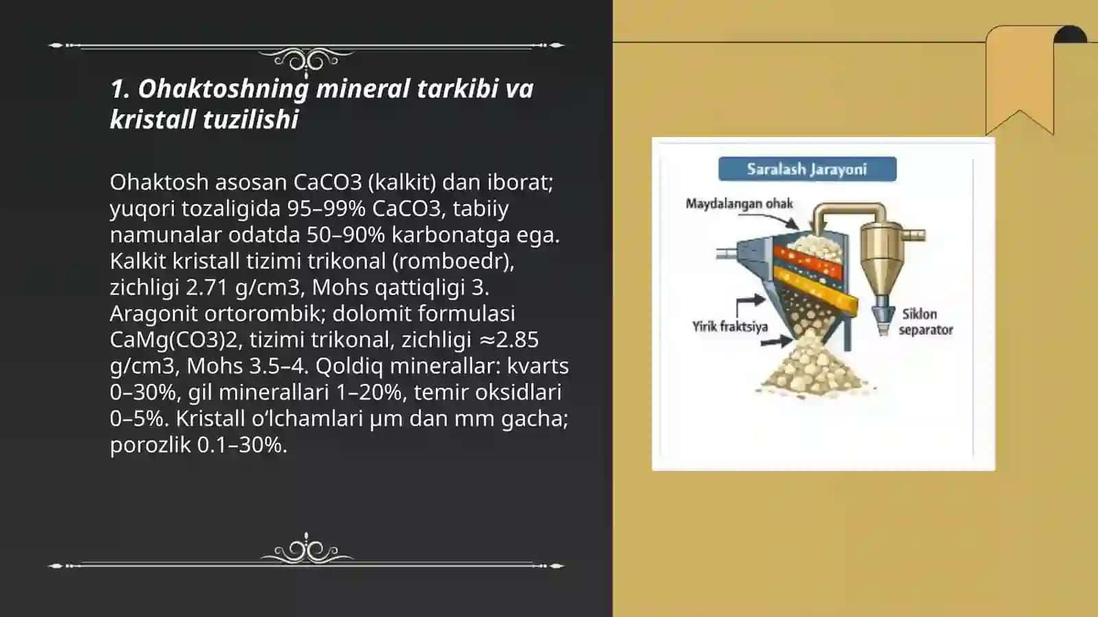 Ohaktoshdan ohak olishda kechadigan fizik kimyoviy jarayonlar 3
