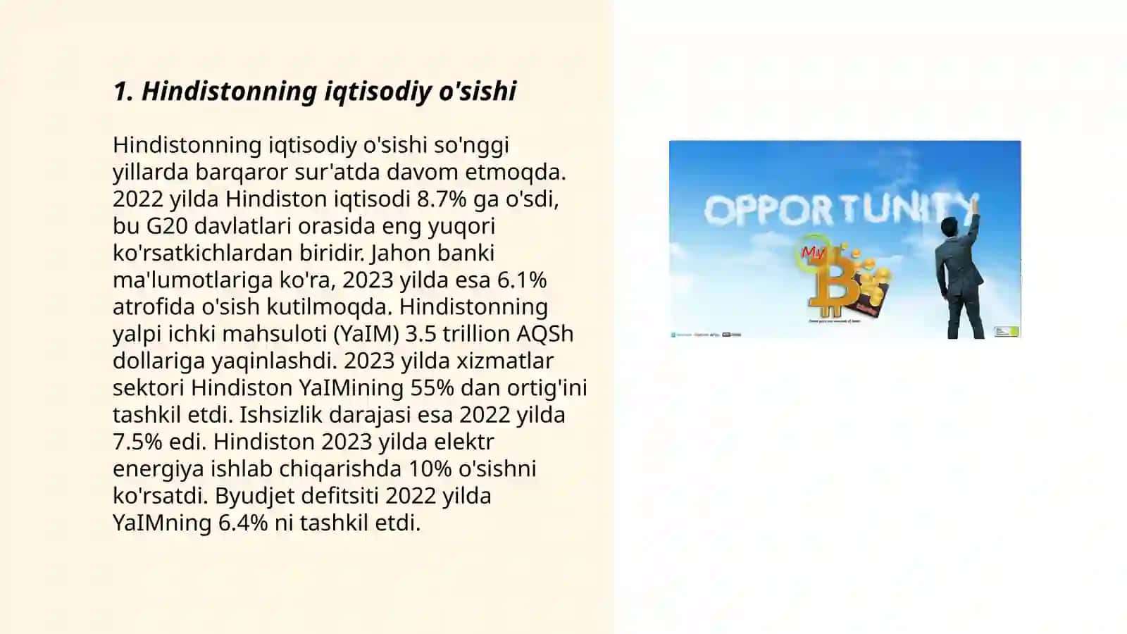 Hindistonning iqtisodiyoti va investitsiya imkoniyatlari 3