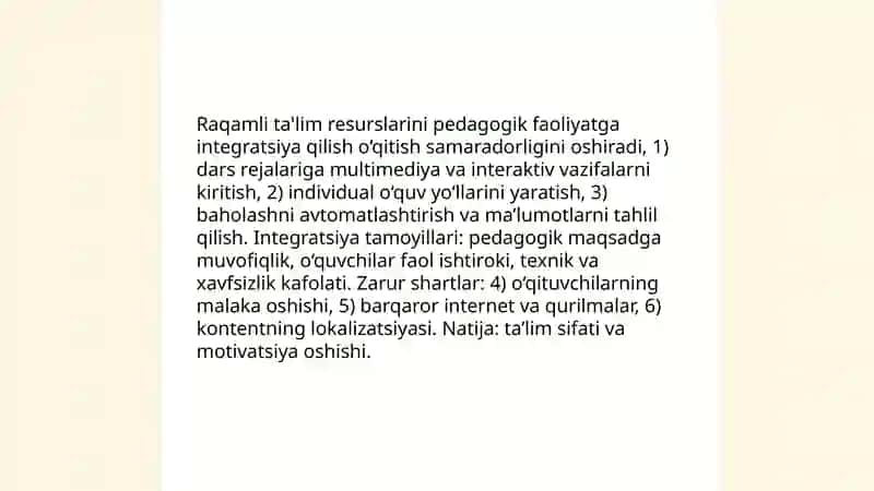 Pedagogik faoliyatda inovatsion texnologiyalardan foydalanish 3