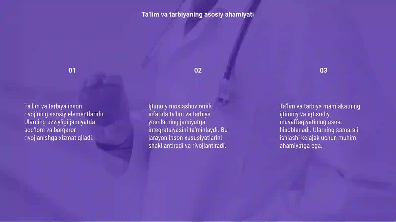 Taʼlim tarbiya uzviyligi - ijtimoiy moshlashuv omili 3