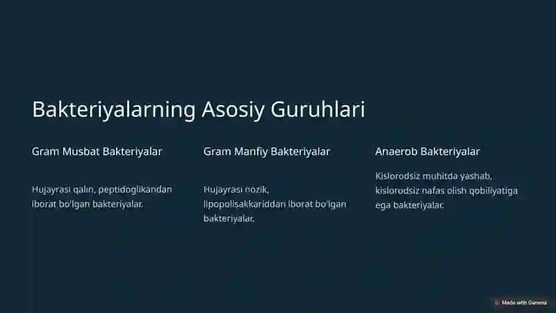 Bakteriyalarning Klassifikatsiyasi, Taksonomiyasi va Nomenklaturasi 3