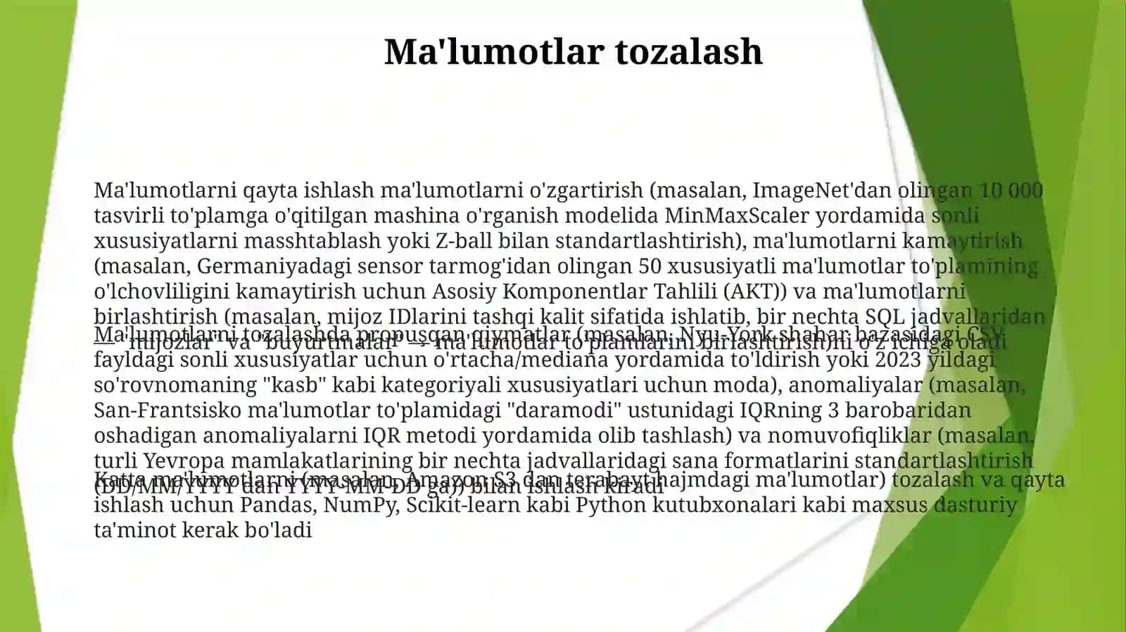 Datchik ma'lumotlarini qayta ishlash 3
