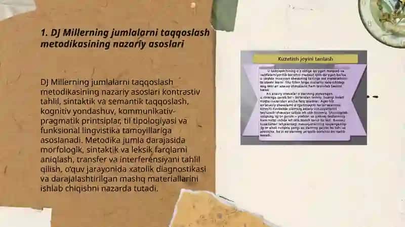 DJ Millerning jumlalarni taqqoslash metodikasi 3