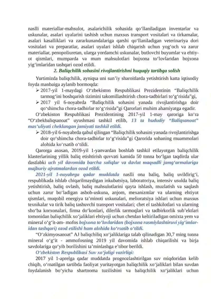 Asalarichilik faoliyatini huquqiy tartibga solish 3