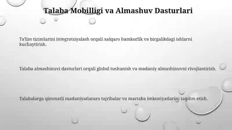 Jahon mamlakatlari ta'lim tizimining integratsiyalashuvi 3