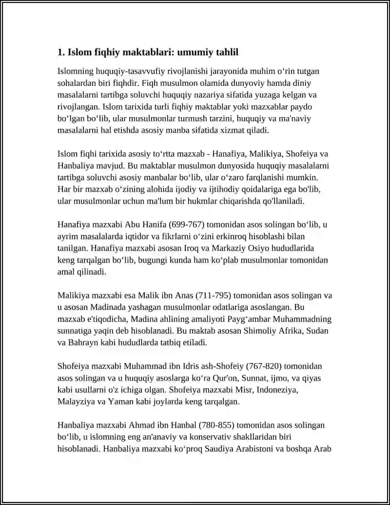 Islom Fiqhiy Maklablari 3