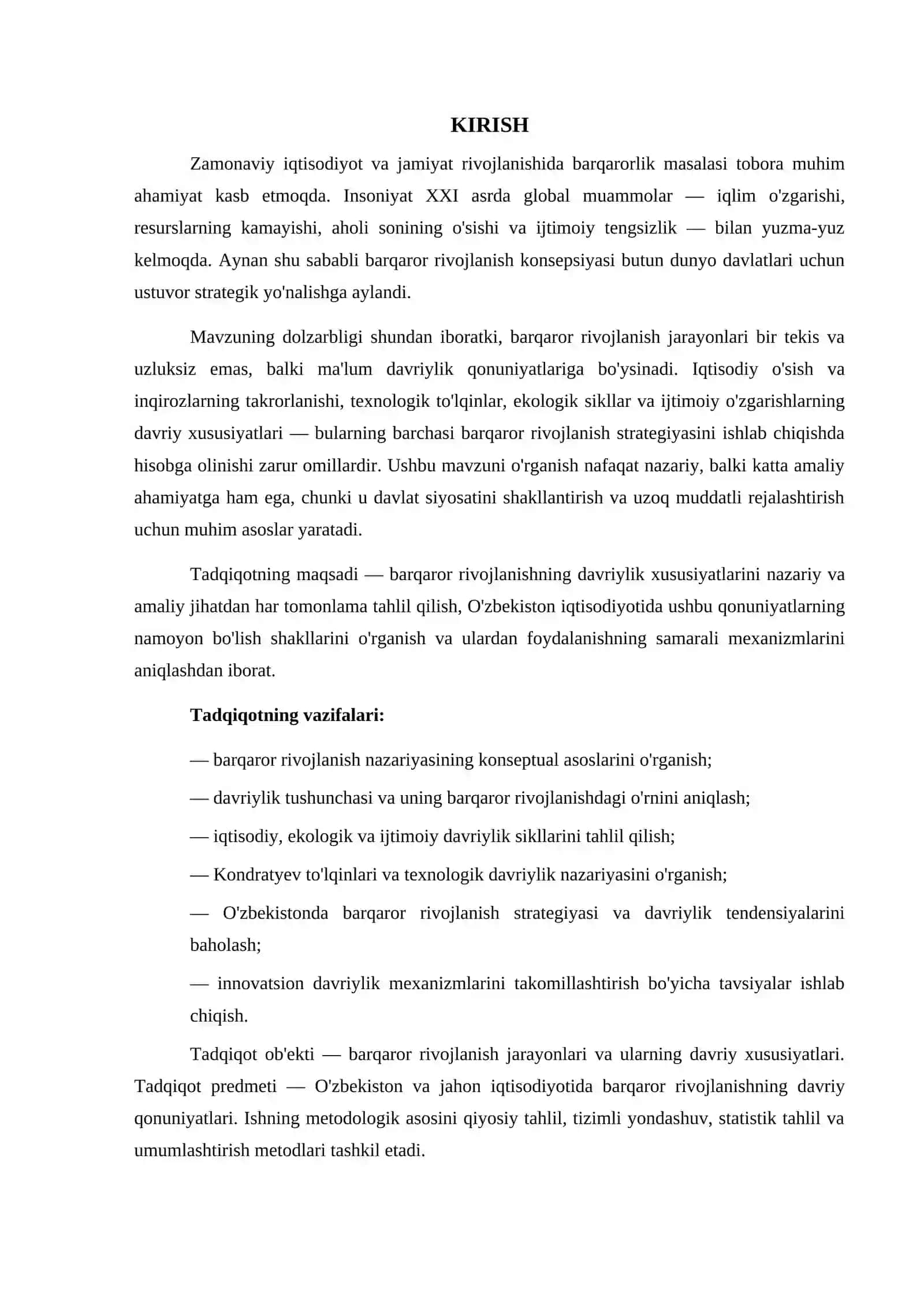 Barqaror rivojlanishning davriylik xususiyatlari 3