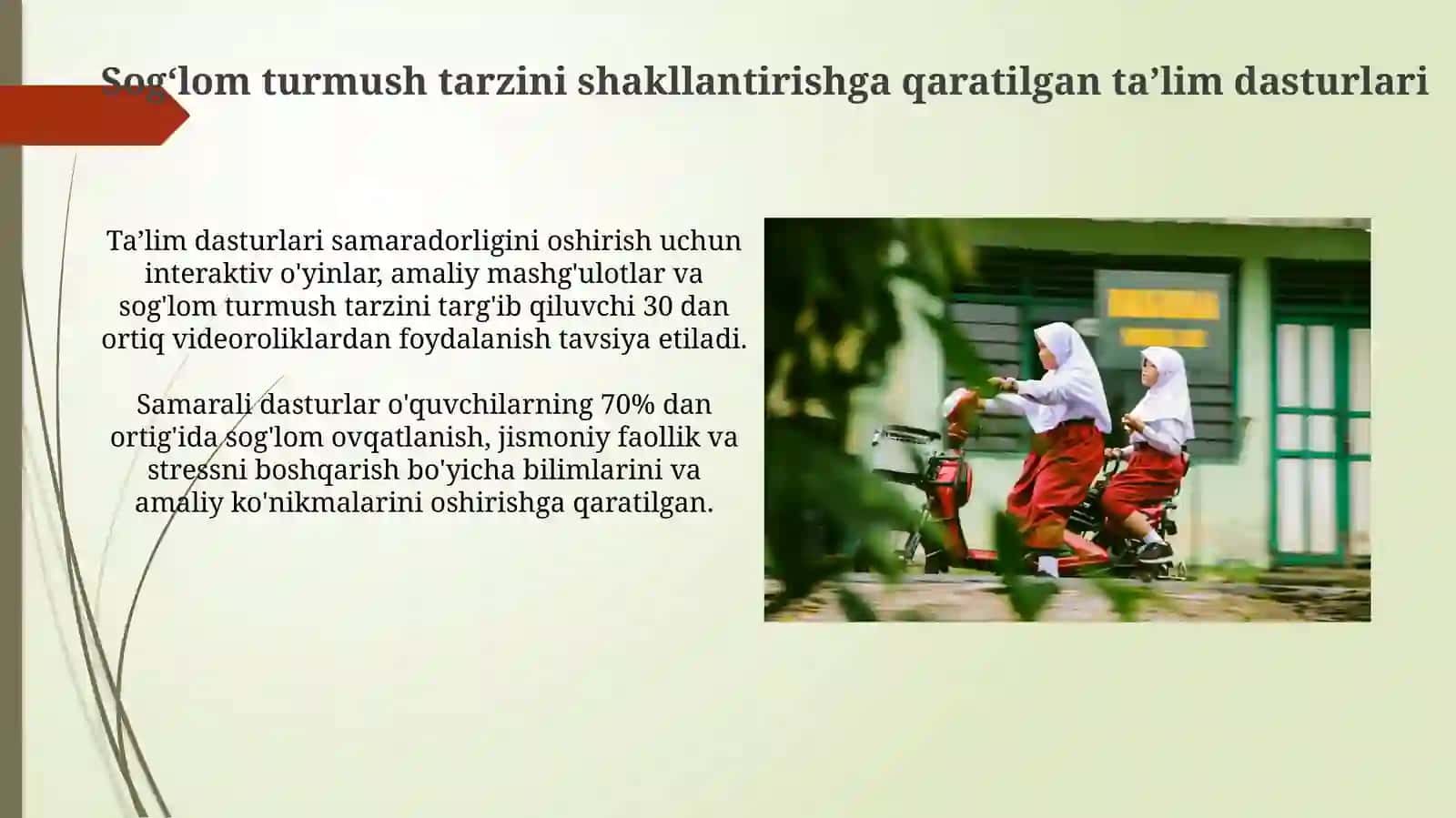 Sogʻlom turmush tarzini shakllantirishga qaratilgan ta’lim dasturlari 3